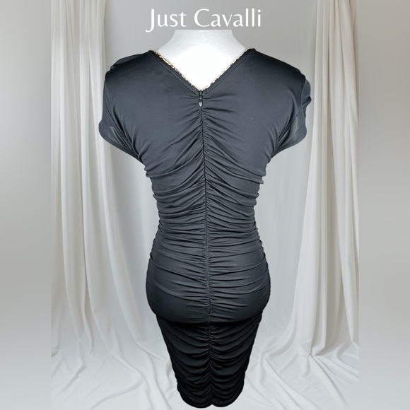 Just Cavalli | NWT! | Black Cup Sleeve Bodycon Dress - Picture 4 of 6
